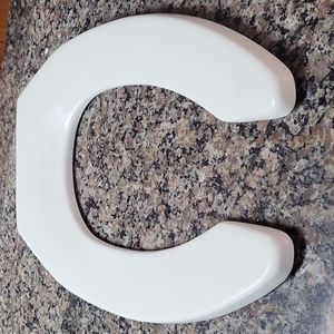 BEMIS elongated white commercial toilet seat no screws new